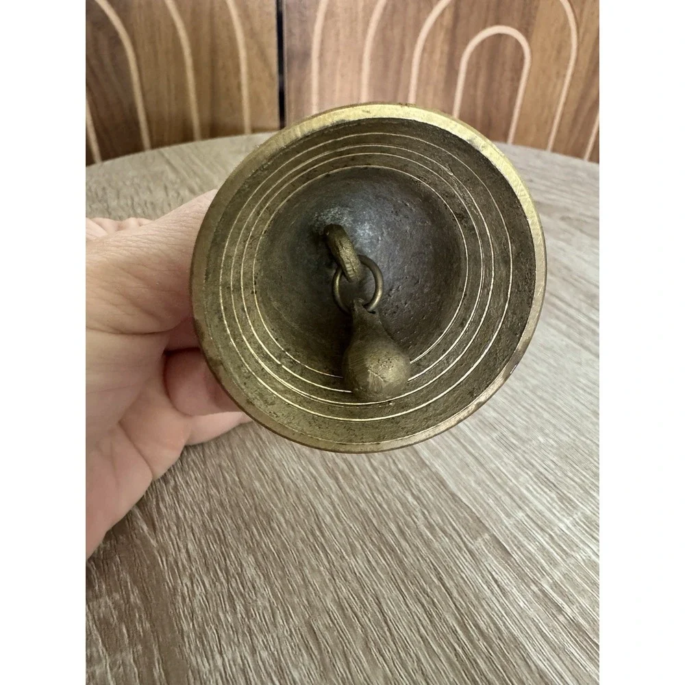 Vintage Brass Balancing Elephant Bell